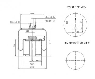 Фото автозапчастини ресора 4911np01 rvi pre.,ae kpl/t/at Airtech 0802020553