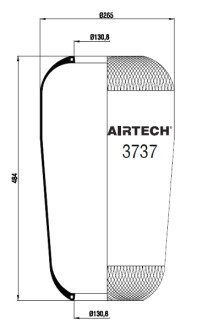 Фото автозапчасти membrana 737N MB 1728-3231/T/AC Airtech 0802021207