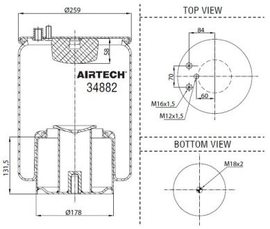 Фото автозапчасти resor pn.4882N1P05 MAN TGA/TGM kpl/T/AC Airtech 0802021278