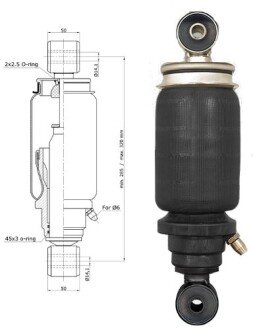 Фото автозапчастини amort.kab.MB Act.2,Ax. 28x32 Fi14x14/T/z pod.AT Airtech 0805010263