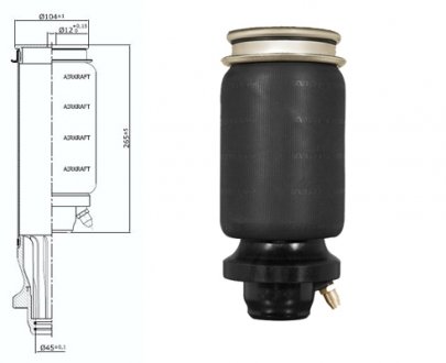 Фото автозапчасти подушка амортизатораkab.SC.4,R -10r- AT Airtech 0805010498