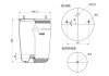 Фото автозапчасти пневмвтическая рессора без стакана 4881MB (BPW36K) 2 шпильки(смещены)+воздух М22мм. Airtech 120462 (фото 1)