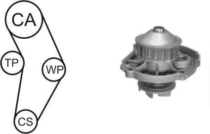 Фото автозапчасти насос води + комплект зубчатого ремня AIRTEX WPK152301