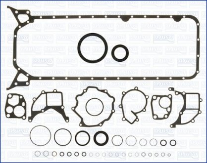 Комплект прокладок двигуна (низ) MERCEDES 124 T-MODEL (S124), ET-MODEL (S124), ET-MODEL (S210), E (W124), E (W210), G (W463), S (W140) 3.0D /3.4D 12.84-07.00 AJUSA 54040000 (фото 1)