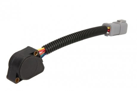 Датчик положення педалі акселератора (сірий колір; квадрат; потенціометр; вилка; з кабелем) VOLVO FH12, FH16, FM12, FM9, FMX 10.8D-9.4D 08.93- AKUSAN VOL-APS-004