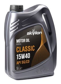 Фото автозапчасти масло двигателя (5L+) SAE 15W40 API CD, SF AKVILON AKVILON CLASSIC 15W40 5L