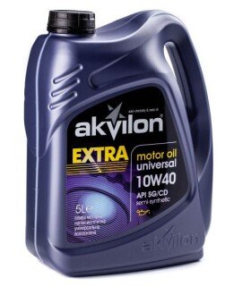 Фото автозапчасти масло двигателя (5L+) SAE 10W40 API SG/CD AKVILON AKVILON EXTRA 10W40 5L