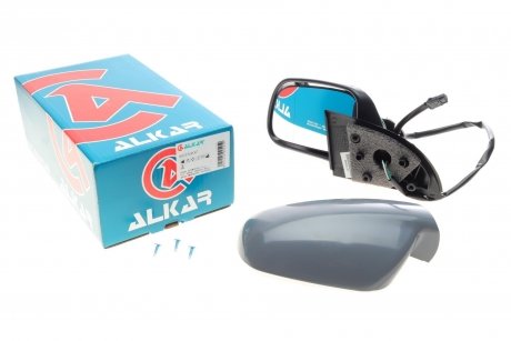 Дзеркало заднього виду (під фарбування) Peugeot 307 00- (лівий) (електро/підігрів) ALKAR 6125307
