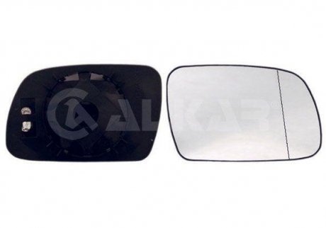 Стекло зеркала (с подогревом) Peugeot 307 1.4-2.0 HDi 00- (правый) ALKAR 6432307 (фото 1)
