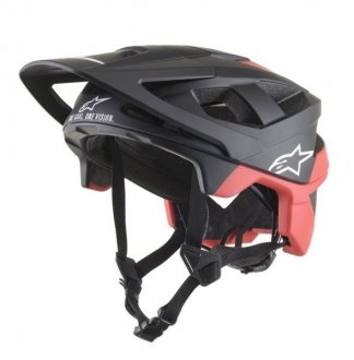 Велосипедний шолом VECTOR PRO - ATOM HELMET - CE EN колір чорний/червоний/матовий, розмір S Унісекс ALPINESTARS 8703019/1309/S