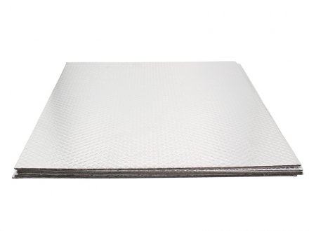 Звукоізоляційний мат, матеріал: алюміній, колір: сріблястий, розміри: 500мм/500мм, кількість в упаковці: 10 шт. APP 460903/80050903P