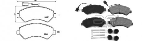 Фото автозапчасти колодки гальмiвнi PEUGEOT BOXER VAN [04/06-09/19]2.0 BLUEHDI 160 4X4 (1607878780) APPLUS 71168BAP