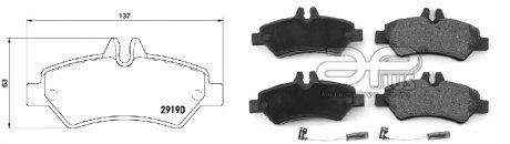 Фото автозапчастини колодки тормозные MERCEDES-BENZ SPRINTER 4,6-T PLATFORM/CHASSIS (B906) [06/06-12/18]411 CDI (906.153, 906.155, 906.253, 906.255) (0044206920) APPLUS 71196CAP