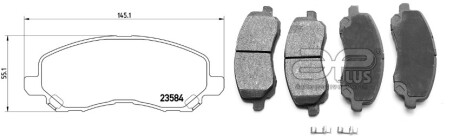 Фото автозапчастини колодки тормозные DODGE CALIBER [06/06-11/11]2.0 CRD (4313429) APPLUS 71239AAP