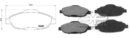 Фото автозапчасти колодки гальмiвнi PEUGEOT 3008 VAN (0U_) [06/09-08/16]HDI 110 (0U9HZ8, 0U9HZT) (425426 | 425426) APPLUS 71258AAP