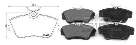 Фото автозапчасти колодки гальмiвнi VW TRANSPORTER T4 PLATFORM/CHASSIS (70E, 70L, 70M, 7DE, 7DL, 7D [07/90-04/03]1.9 D (701698151E) APPLUS 71275AAP