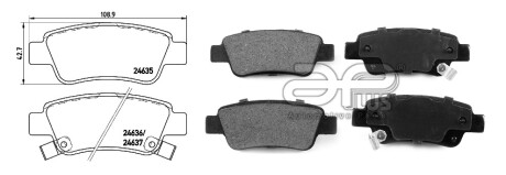 Фото автозапчасти колодки гальмiвнi HONDA CR-V IV (RM_) [01/12-]2.0 FLEX (RE5) (43022SWWG02) APPLUS 71304AAP