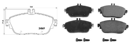 Фото автозапчасти колодки гальмiвнi MERCEDES-BENZ A-CLASS (W176) [06/12-05/18]A 160 CDI / D (176.011) (0004203002) APPLUS 71306BAP