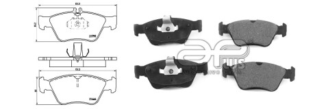 Фото автозапчасти колодки гальмiвнi MERCEDES-BENZ E-CLASS (W210) [06/95-03/02]E 220 CDI (210.006) (A0024209620) APPLUS 71311AAP