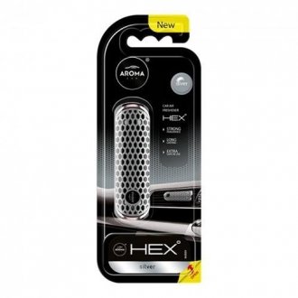 Фото автозапчасти ароматизатор на дефлектор Car HEX 10g - SILVER Aroma 83576