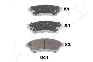 Brake Pad Set, disc brake ASHIKA 5000041