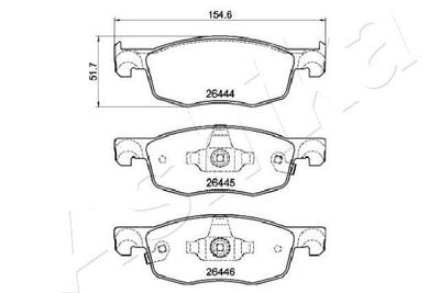 Фото автозапчастини klocki ham.toyota yaris 1.5 20- ASHIKA 50022028