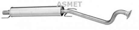 Глушитель передний OPEL ASTRA G 1.6/1.8/2.0 02.98-10.05 ASMET 05.158