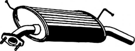 Глушник вихлопної системи задній KIA SHUMA 1.5 10.97-03.01 ASMET 28.003 (фото 1)