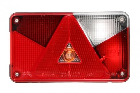 Задній ліхтар права MULTIPOINT V (12В, індикатор включення, із стоп-сигналом, паркувальні вогні, з підсвічуванням номера, аварійний трикутник) ASPOCK A24-8700-000 (фото 1)