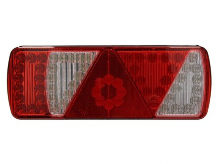 Фонарь задний правый ECOLED (LED, 24В, треугольный отражатель, боковой габарит, разъем: ASS2 7PIN) ASPOCK A25-3900-507 (фото 1)