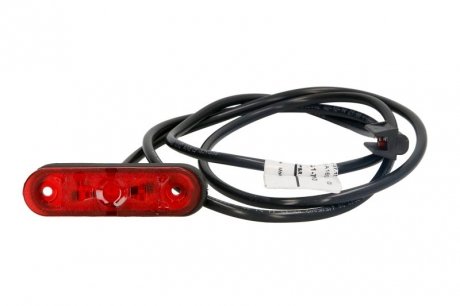 Левый/правый габаритный фонарь; POSIPOINT II, красный, светодиод, высота 24 мм; ширина 80 мм; глубина 20мм, утопленный, длина кабеля 1500, 12/24В (с зажимом для плоского кабеля, POSIPOINT II) ASPOCK A31-7204-017