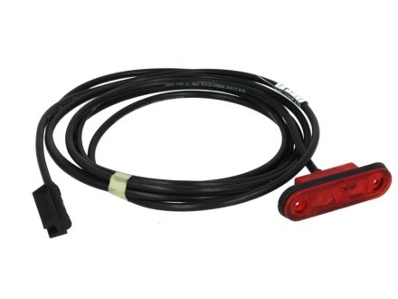 Левый/правый габаритный фонарь; POSIPOINT II, красный, светодиод, высота 24 мм; ширина 80 мм; глубина 20мм, утопленный, длина кабеля 3500, 12/24В (с зажимом для плоского кабеля, POSIPOINT II) ASPOCK A31-7204-027