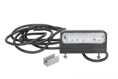 Ліхтар освітлення номерного знаку (LED, 12/24В, 48x45x100мм, з проводом 2,0м; (EN) REGPOINT II; (EN) with clip for flat wire)  ASPOCK A36-3804-014 (фото 1)