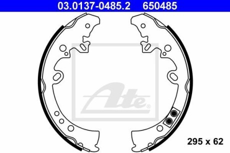 Фото автозапчасти тормозная колодка TOYOTA HILUX VII, HILUX VIII 2.4D-3.0D 03.05- ATE 03.0137-0485.2