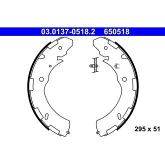 Фото автозапчасти тормозная колодка FIAT FULLBACK; MITSUBISHI L200, L200 / TRITON, PAJERO SPORT II 2.2D-3.5 11.05- ATE 03.0137-0518.2