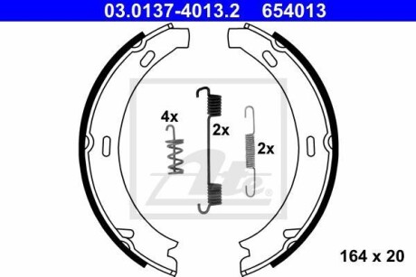 Гальмівні колодки ручного гальма ATE 03013740132