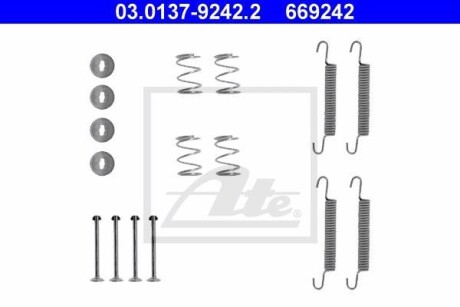 Фото автозапчастини монтажний набір гальмівних колодок ATE 03.0137-9242.2