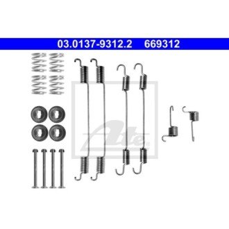 Фото автозапчасти монтажний комплект колодки ATE 03.0137-9312.2