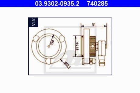 Фото автозапчасти штуцер для удаления воздуха ATE 03930209352 (фото 1)