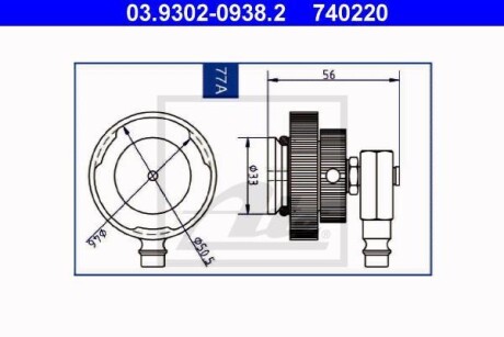 Фото автозапчасти штуцер для удаления воздуха ATE 03.9302-0938.2 (фото 1)