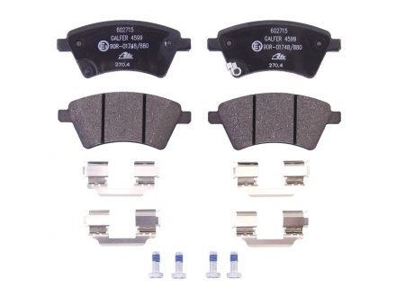 Комплект тормозных колодок передний (с аксессуарами; с направляющими винтами тормозного суппорта) FIAT SEDICI; SUZUKI SX4 1.5-2.0D 06.06- ATE 13.0460-2715.2 (фото 1)