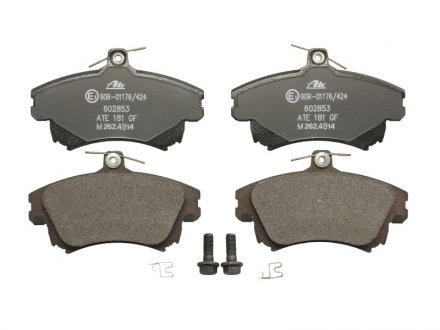 Комплект тормозных колодок передний (с направляющими винтами тормозного суппорта) VOLVO S40 I, V40; MITSUBISHI CARISMA 1.3-2.0D 07.95-06.06 ATE 13.0460-2853.2 (фото 1)