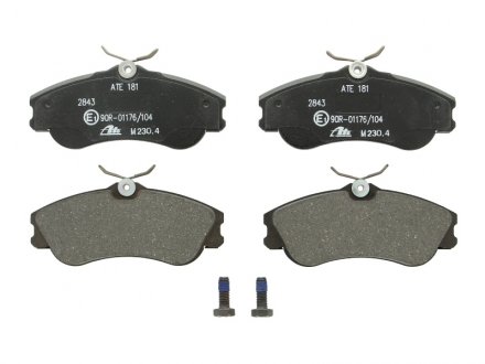 Комплект тормозных колодок передний (с направляющими винтами тормозного суппорта) CITROEN XSARA PICASSO; PEUGEOT 206 1.6-2.0D 12.99- ATE 13.0460-2862.2
