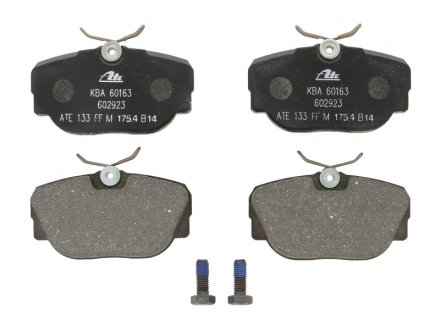 Комплект гальмівних колодок передній (з напрямними гвинтами гальмівного супорта) MERCEDES 190 (W201) 1.8-2.6 10.82-08.93 ATE 13.0460-2923.2 (фото 1)