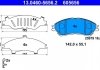Комплект гальмівних колодок спереду FORD USA F-150; SUZUKI S-CROSS, SX4 S-CROSS, VITARA 1.0-4.9 09.86- ATE 13.0460-5656.2 (фото 2)