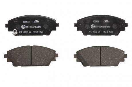 Комплект тормозных колодок передний MAZDA 3, CX-3, CX-30 1.5-2.2D 07.13- ATE 13.0460-5658.2 (фото 1)