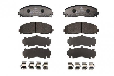 Комплект тормозных колодок передний CHRYSLER PACIFICA; DODGE GRAND; FIAT FREEMONT; JEEP WRANGLER IV; LANCIA VOYAGER 2.0-3.6LPG 08.11- ATE 13.0460-5680.2 (фото 1)
