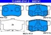 Комплект тормозных колодок задних HONDA ACCORD IX, ACCORD VIII, CR-V II, CR-V V 1.5-3.5 09.01- ATE 13.0460-5741.2 (фото 2)