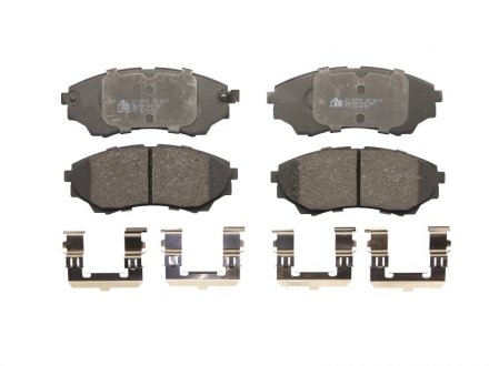 Комплект тормозных колодок передний (с аксессуарами; с демпфером) FORD RANGER; MAZDA B-SERIE, BT-50 2.5D/3.0D 06.99-12.15 ATE 13.0460-5795.2