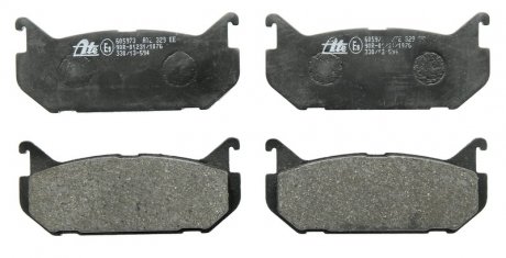 Комплект тормозных колодок задних FORD USA PROBE II; MAZDA 626 IV, MX-6, XEDOS 6 1.6-2.5 08.91-10.99 ATE 13.0460-5973.2 (фото 1)